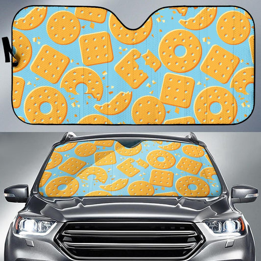 Cracker Pattern Print Design 02 Car Sun Shade-JORJUNE.COM