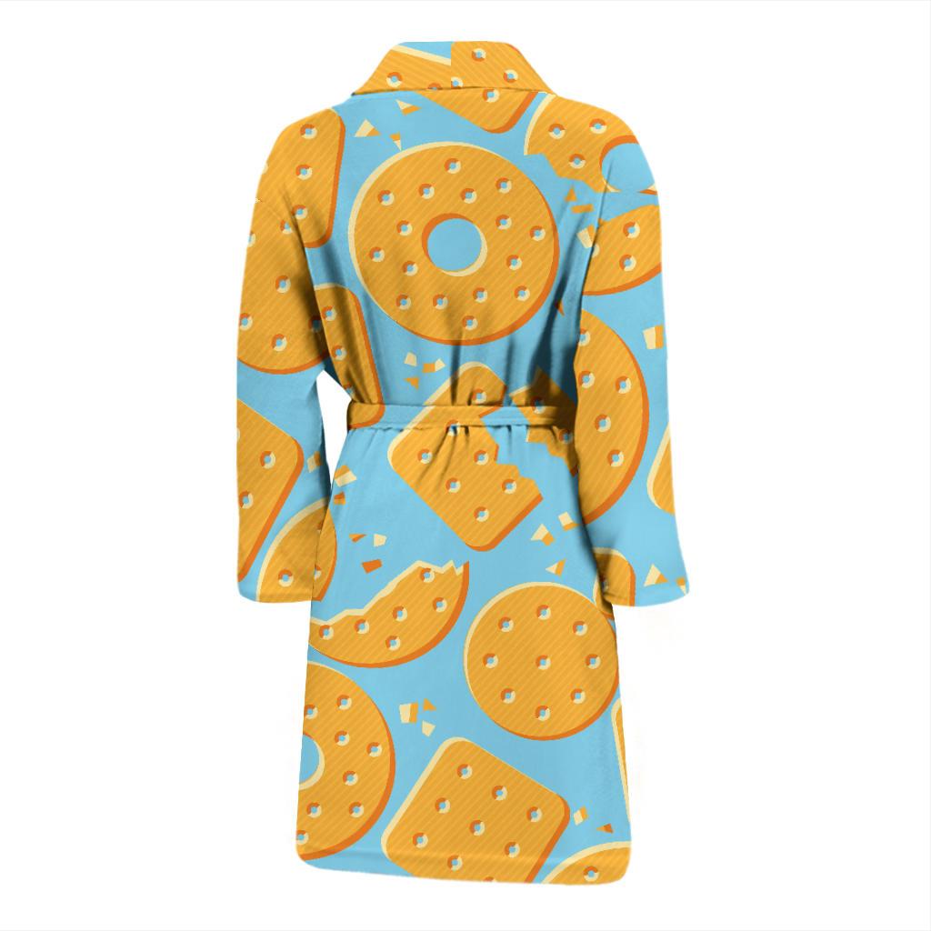 Cracker Pattern Print Design 02 Men Bathrobe-JORJUNE.COM