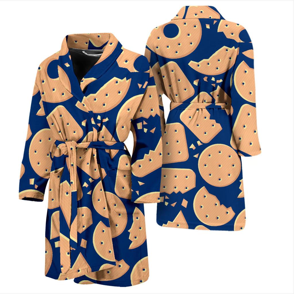Cracker Pattern Print Design 03 Men Bathrobe-JORJUNE.COM