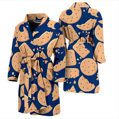 Cracker Pattern Print Design 03 Men Bathrobe-JORJUNE.COM
