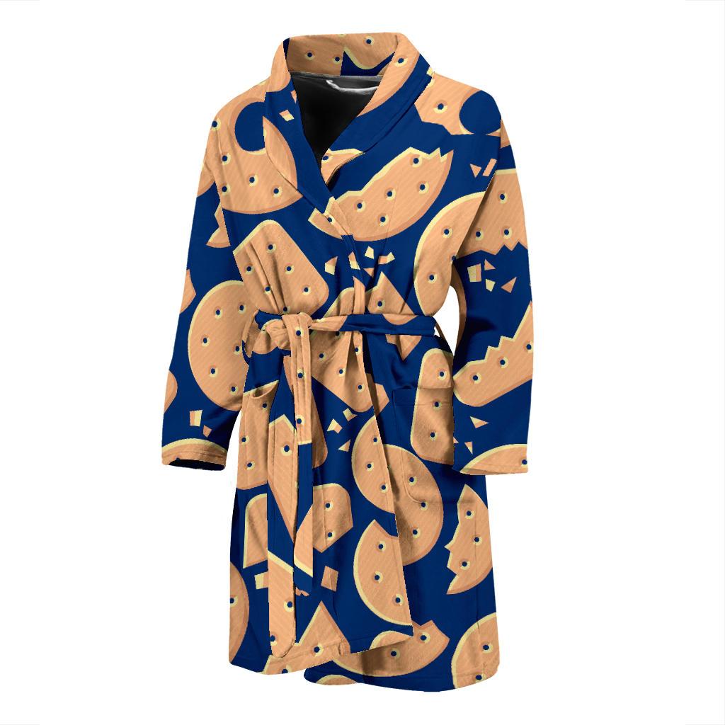 Cracker Pattern Print Design 03 Men Bathrobe-JORJUNE.COM