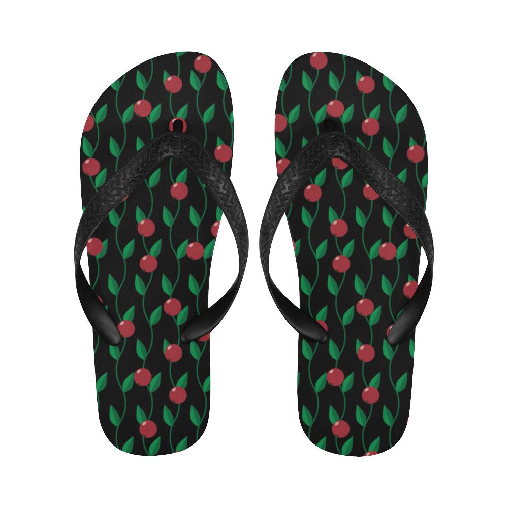 Cranberry Pattern Print Design CB01 Flip Flops-JorJune