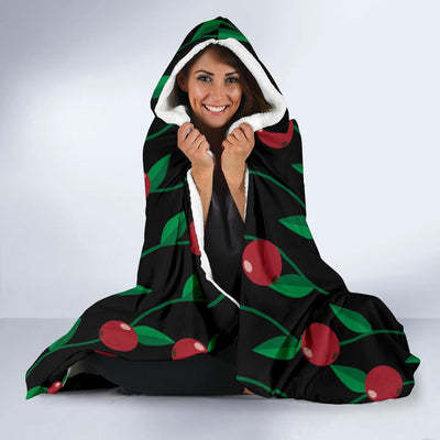 Cranberry Pattern Print Design CB01 Hooded Blanket-JORJUNE.COM