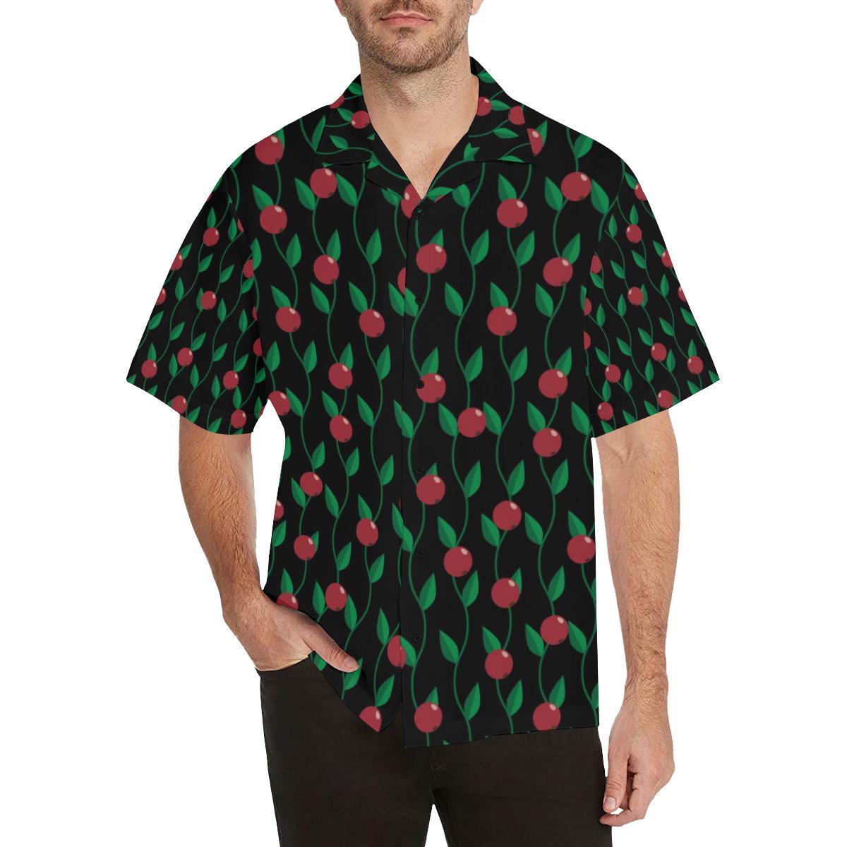 Cranberry Pattern Print Design CB01 Men Hawaiian Shirt-JorJune