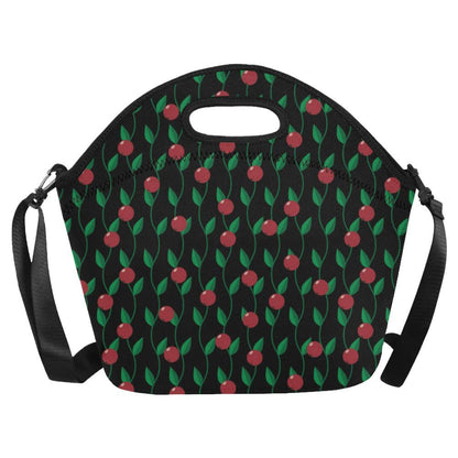 Cranberry Pattern Print Design CB01 Neoprene Lunch Bag-JorJune