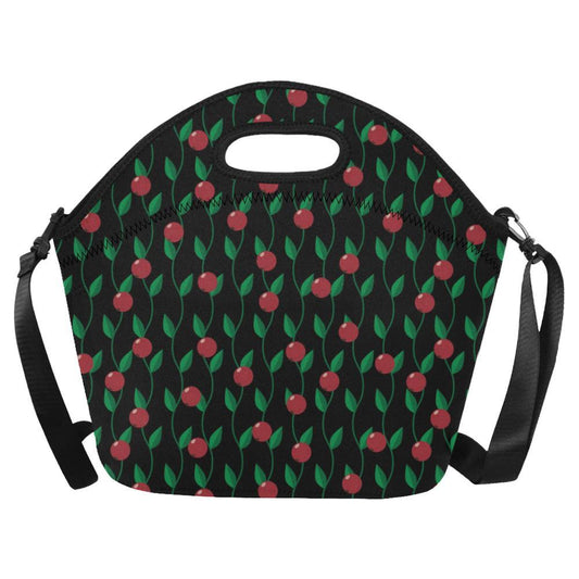 Cranberry Pattern Print Design CB01 Neoprene Lunch Bag-JorJune