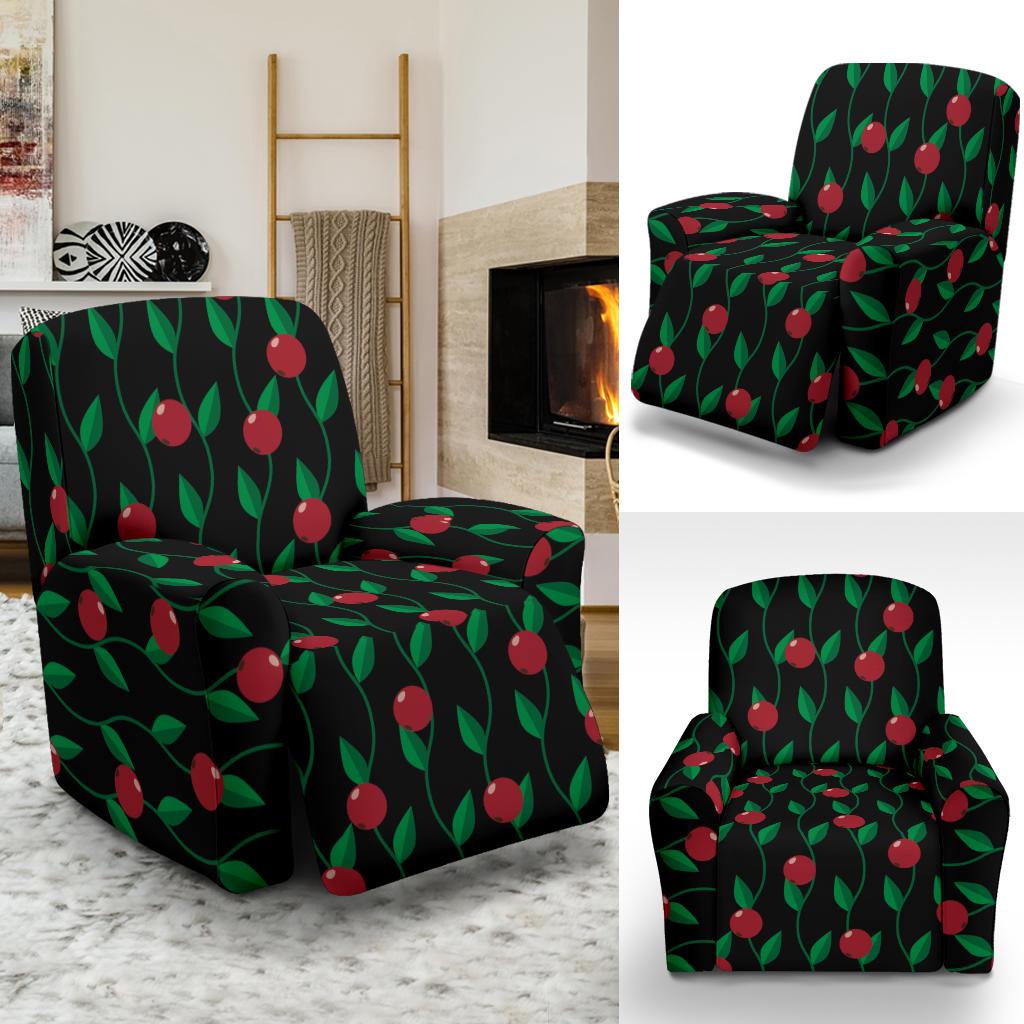 Cranberry Pattern Print Design CB01 Recliner Slipcover-JORJUNE.COM