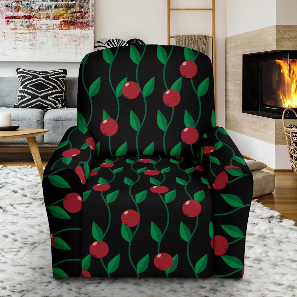 Cranberry Pattern Print Design CB01 Recliner Slipcover-JORJUNE.COM