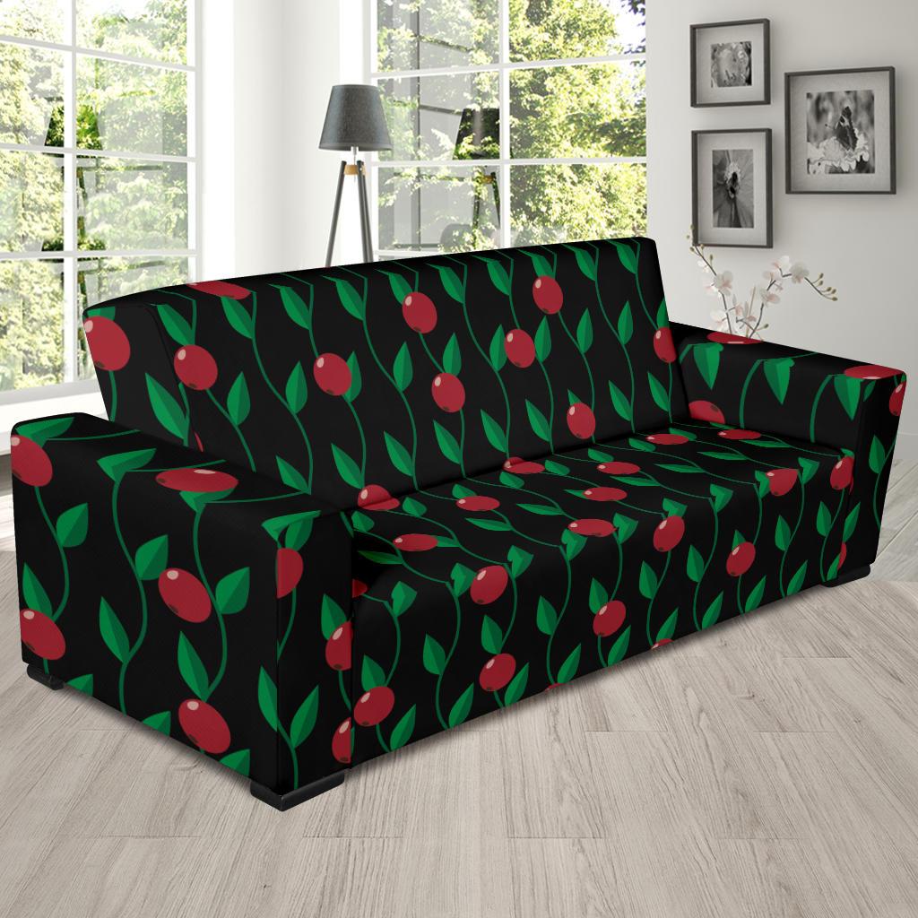 Cranberry Pattern Print Design CB01 Sofa Slipcover-JORJUNE.COM