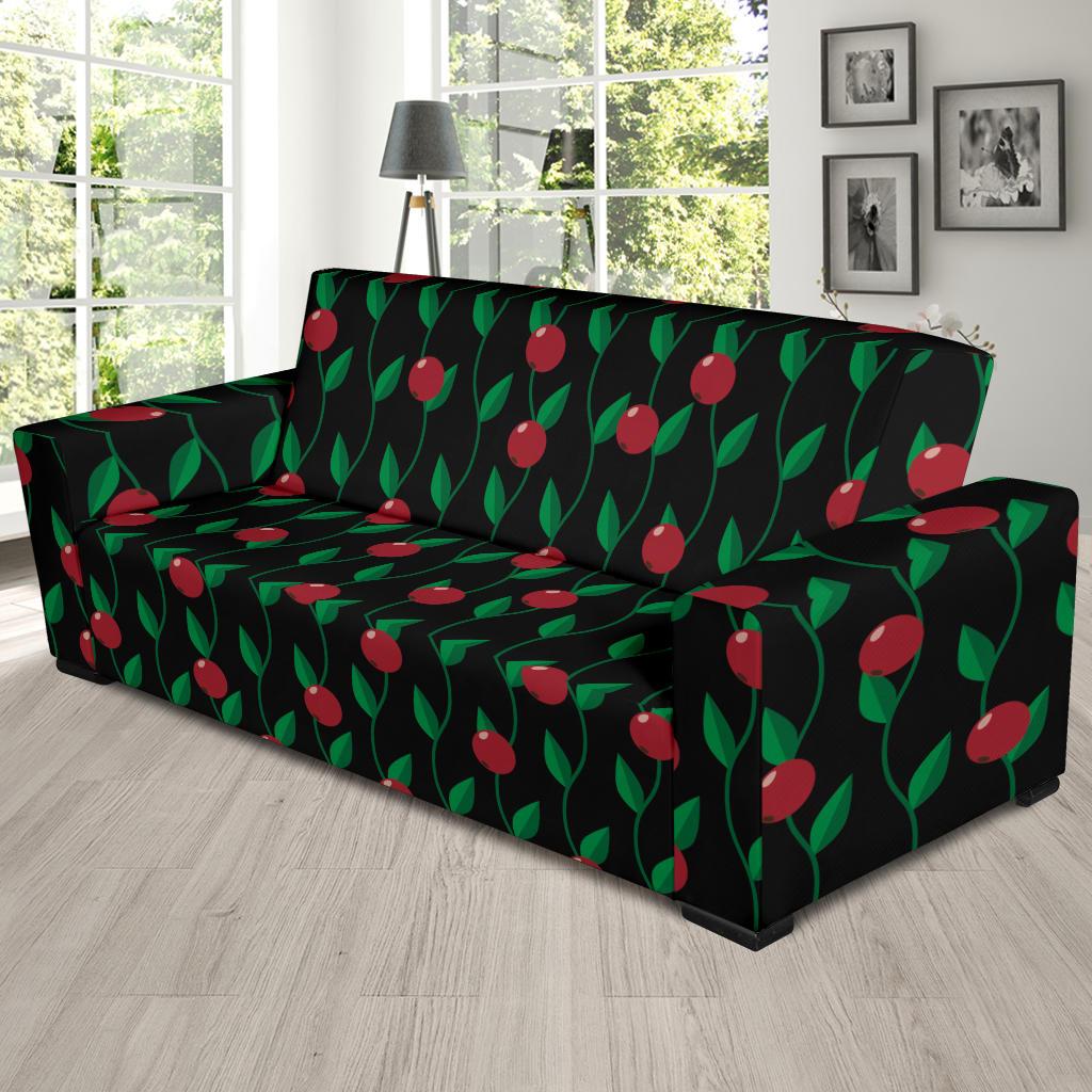 Cranberry Pattern Print Design CB01 Sofa Slipcover-JORJUNE.COM