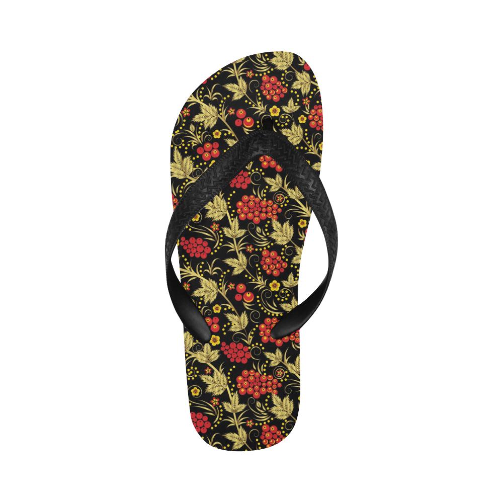 Cranberry Pattern Print Design CB02 Flip Flops-JorJune