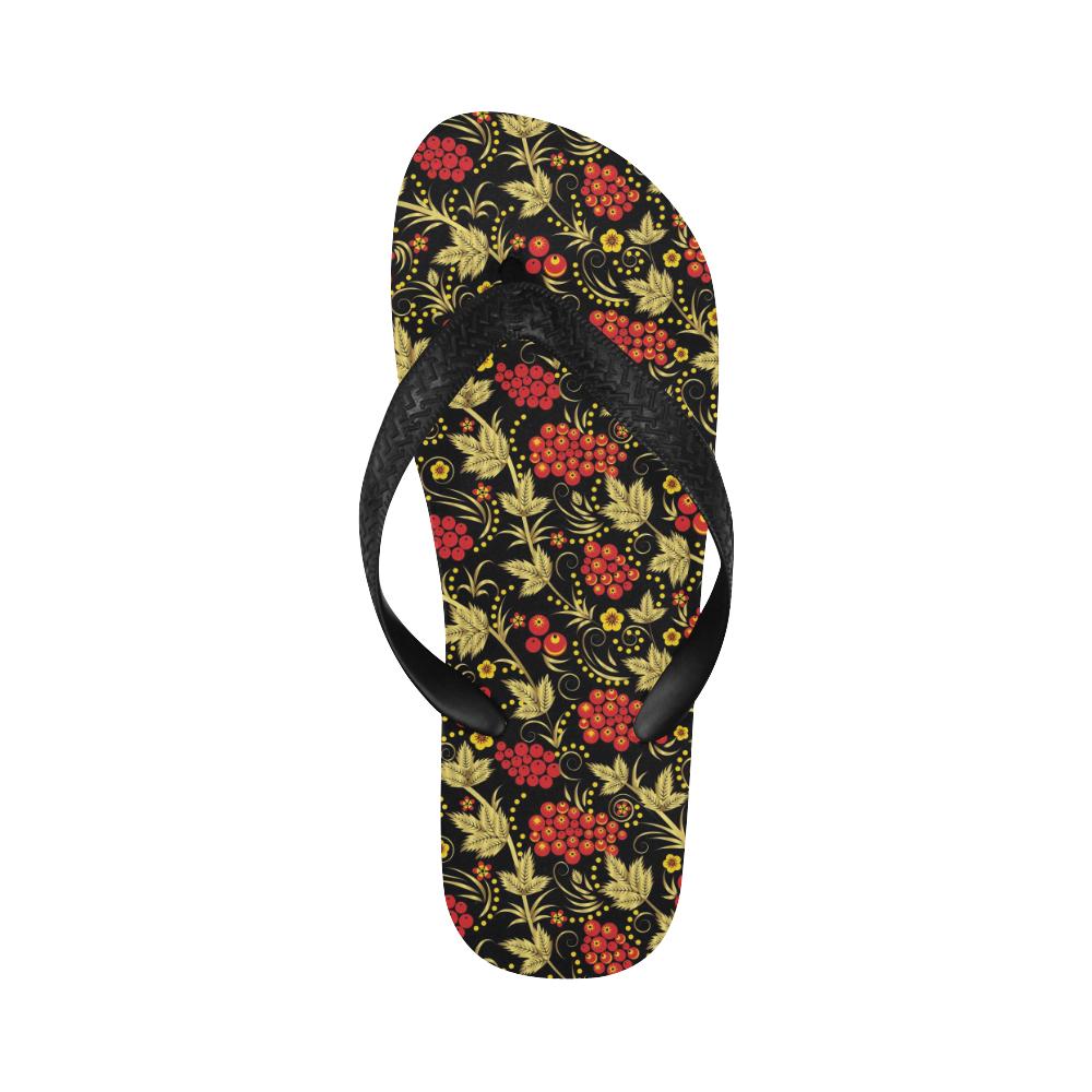 Cranberry Pattern Print Design CB02 Flip Flops-JorJune