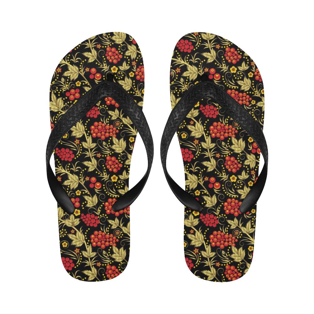 Cranberry Pattern Print Design CB02 Flip Flops-JorJune