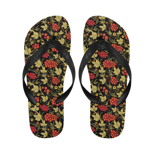Cranberry Pattern Print Design CB02 Flip Flops-JorJune