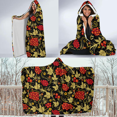 Cranberry Pattern Print Design CB02 Hooded Blanket-JORJUNE.COM