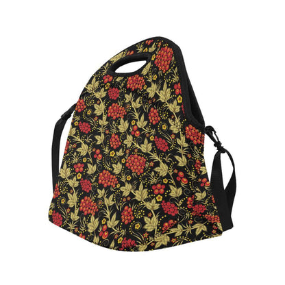 Cranberry Pattern Print Design CB02 Neoprene Lunch Bag-JorJune
