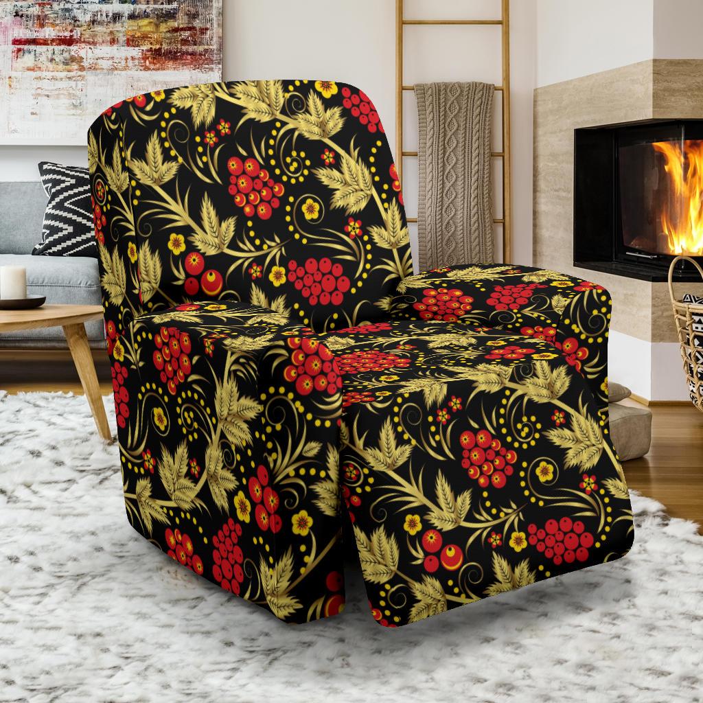 Cranberry Pattern Print Design CB02 Recliner Slipcover-JORJUNE.COM