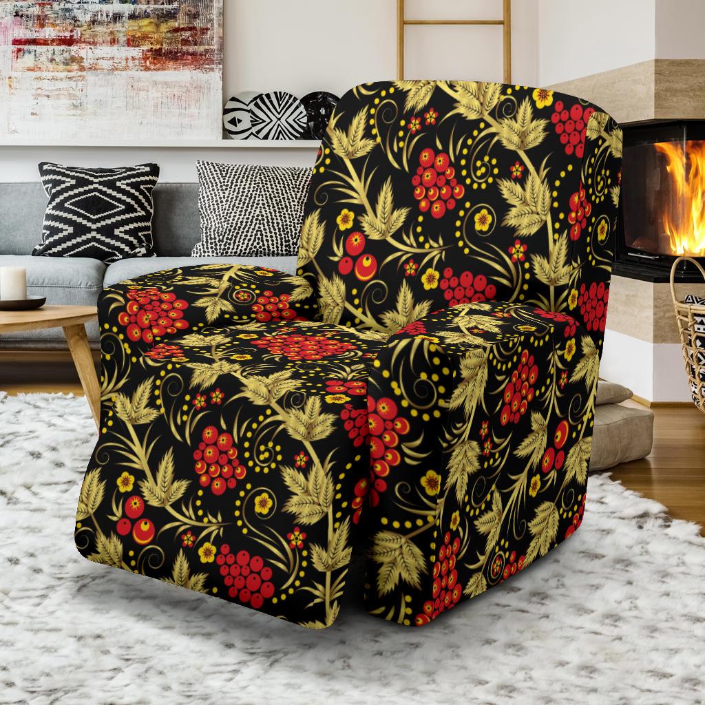Cranberry Pattern Print Design CB02 Recliner Slipcover-JORJUNE.COM