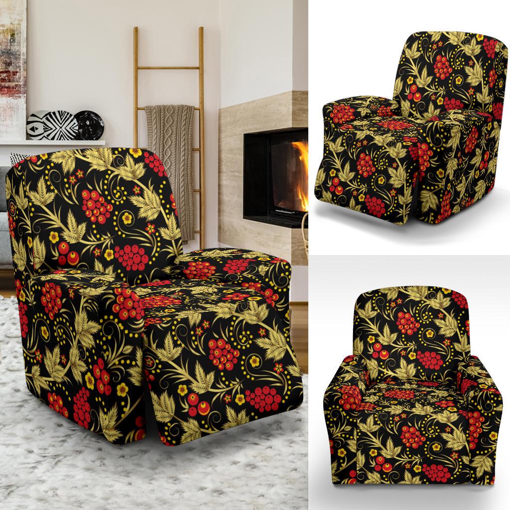 Cranberry Pattern Print Design CB02 Recliner Slipcover-JORJUNE.COM