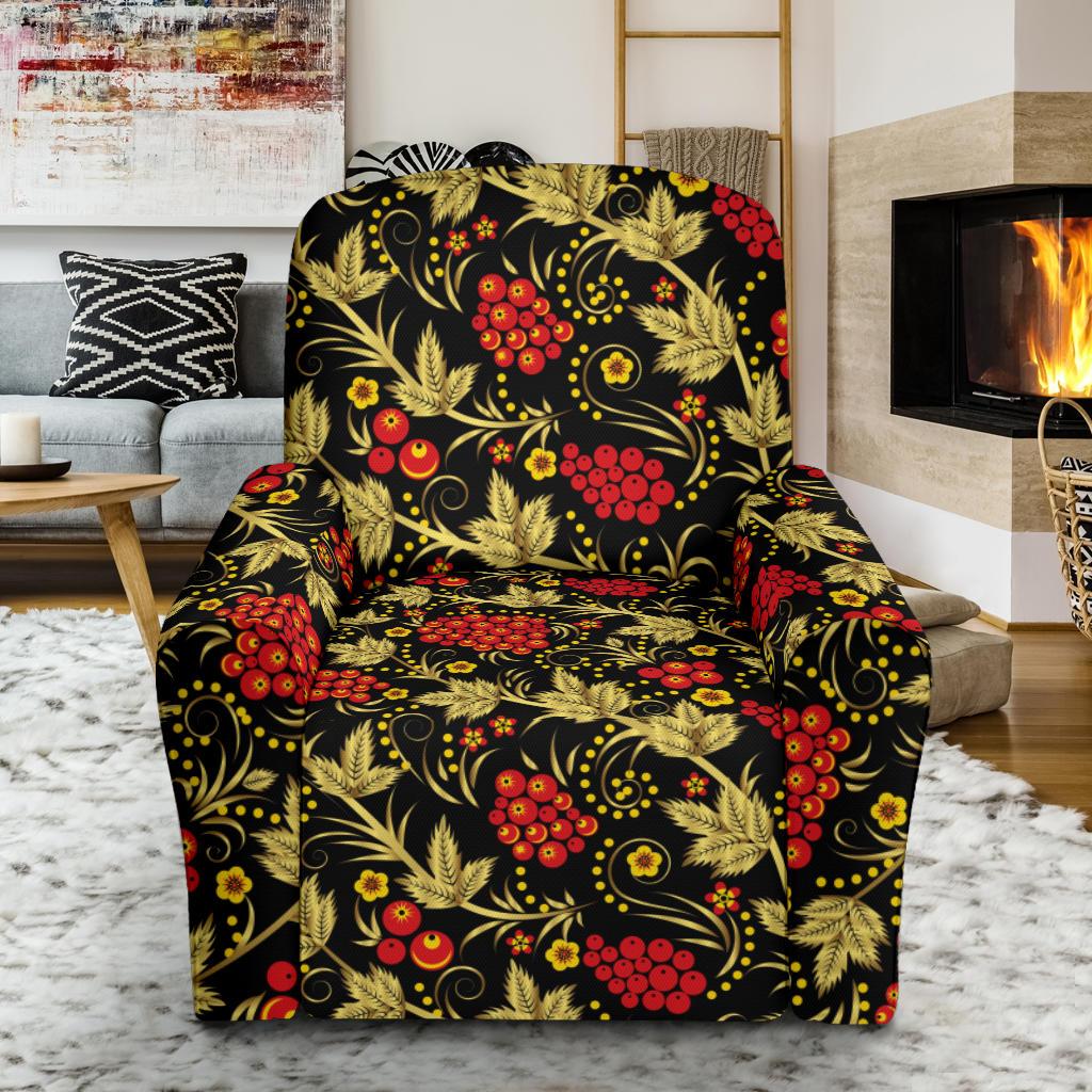 Cranberry Pattern Print Design CB02 Recliner Slipcover-JORJUNE.COM