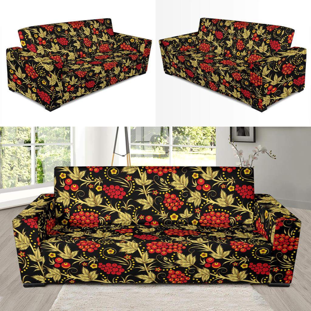 Cranberry Pattern Print Design CB02 Sofa Slipcover-JORJUNE.COM