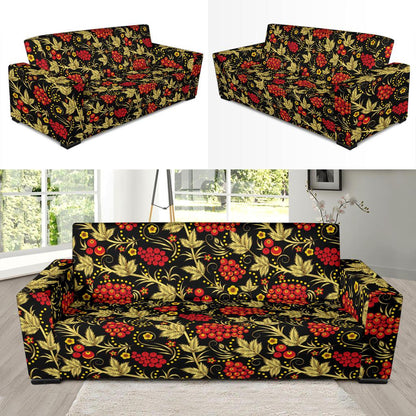 Cranberry Pattern Print Design CB02 Sofa Slipcover-JORJUNE.COM
