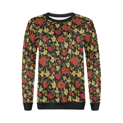 Cranberry Pattern Print Design CB02 Women Long Sleeve Sweatshirt-JorJune