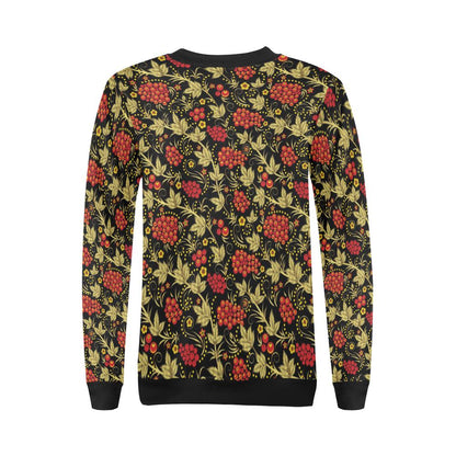 Cranberry Pattern Print Design CB02 Women Long Sleeve Sweatshirt-JorJune