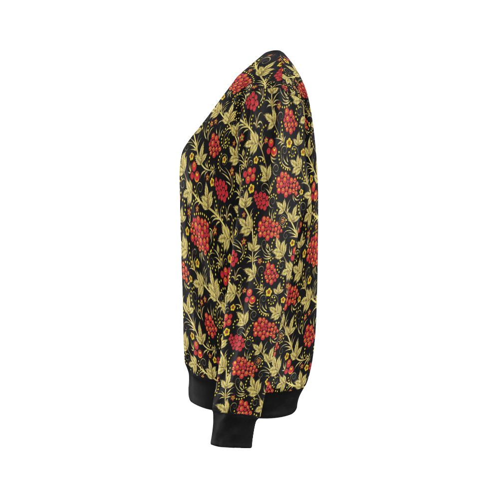 Cranberry Pattern Print Design CB02 Women Long Sleeve Sweatshirt-JorJune
