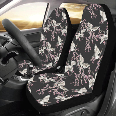 Crane Pattern Print Design 01 Car Seat Covers (Set of 2)-JORJUNE.COM