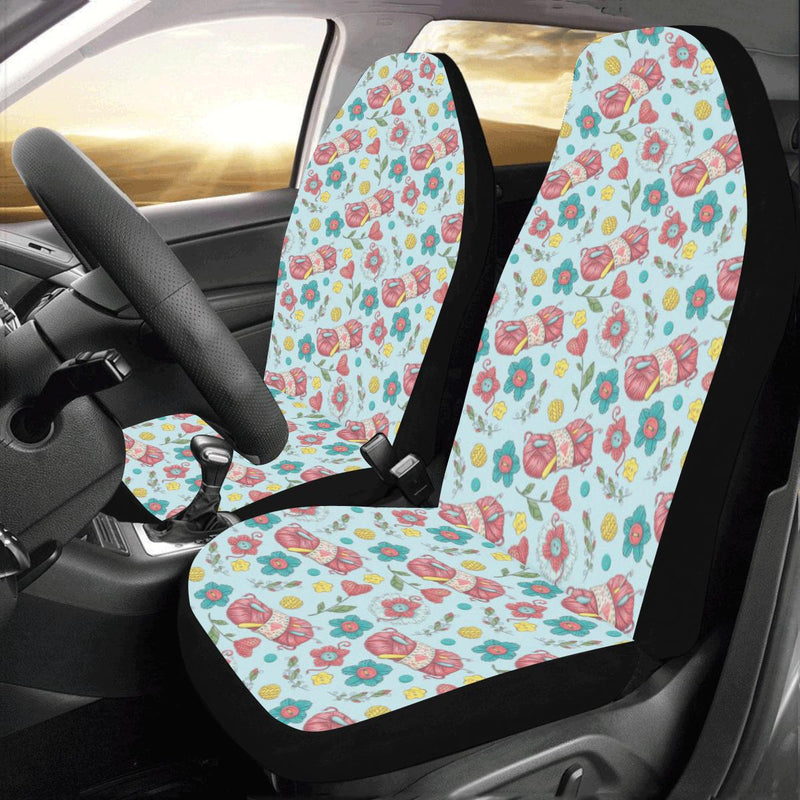 Crochet Pattern Print Design 01 Car Seat Covers (Set of 2)-JORJUNE.COM