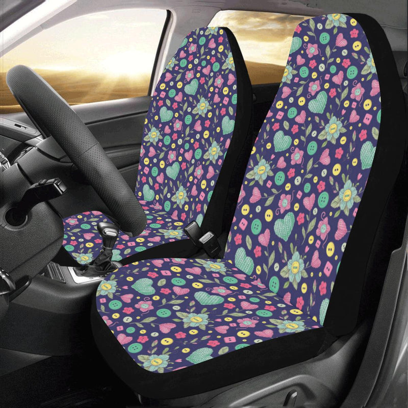 Crochet Pattern Print Design 02 Car Seat Covers (Set of 2)-JORJUNE.COM