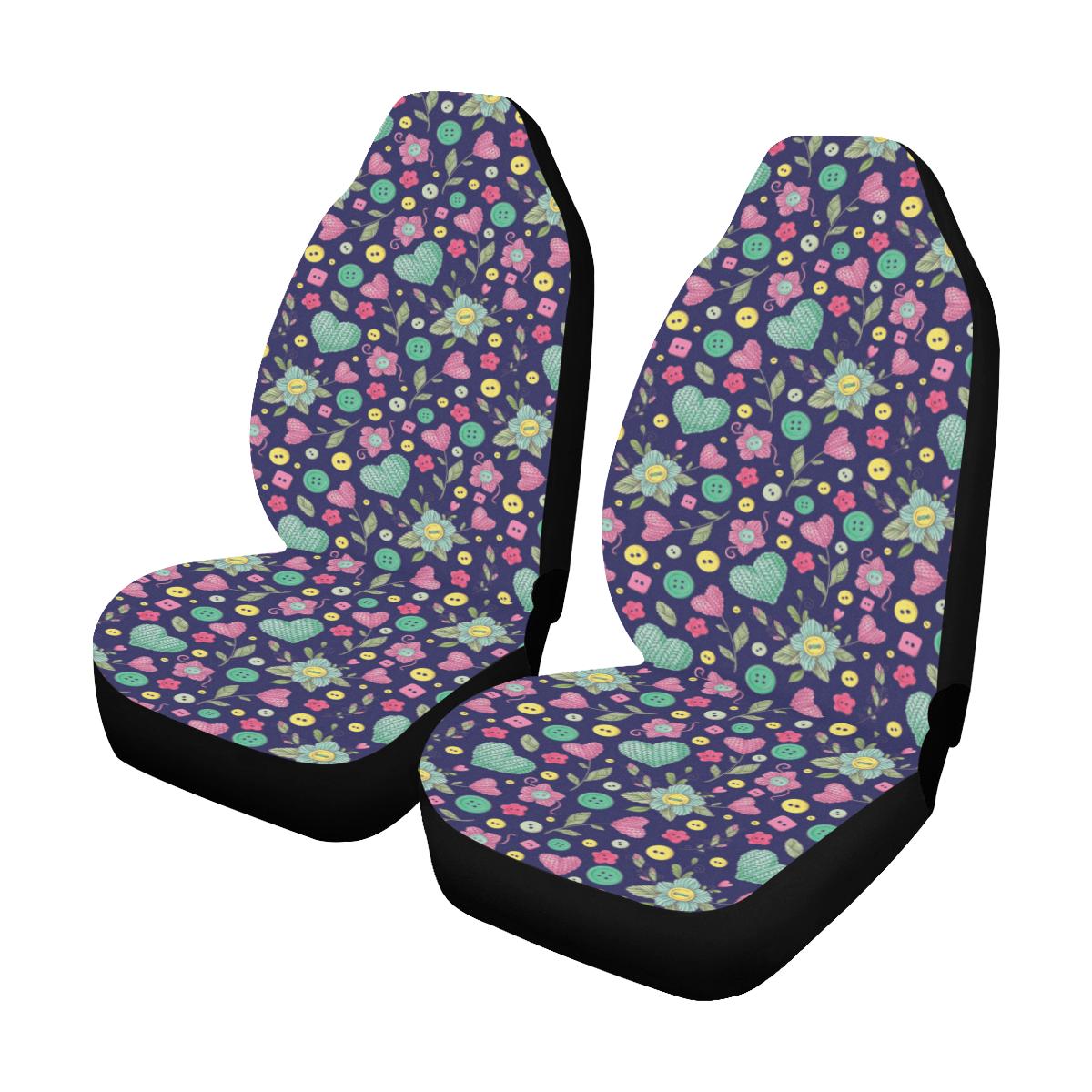 Crochet Pattern Print Design 02 Car Seat Covers (Set of 2)-JORJUNE.COM