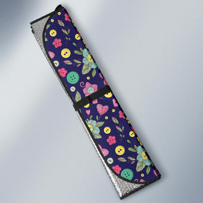 Crochet Pattern Print Design 02 Car Sun Shade-JORJUNE.COM