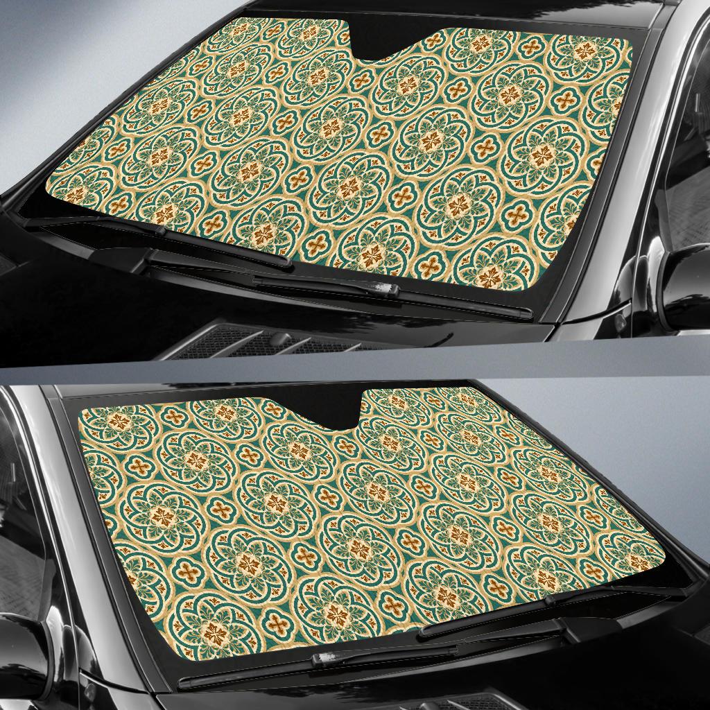 Cross Pattern Print Design 01 Car Sun Shade-JORJUNE.COM