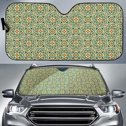 Cross Pattern Print Design 01 Car Sun Shade-JORJUNE.COM