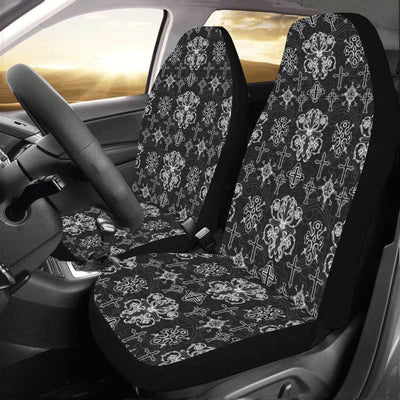 Cross Pattern Print Design 04 Car Seat Covers (Set of 2)-JORJUNE.COM