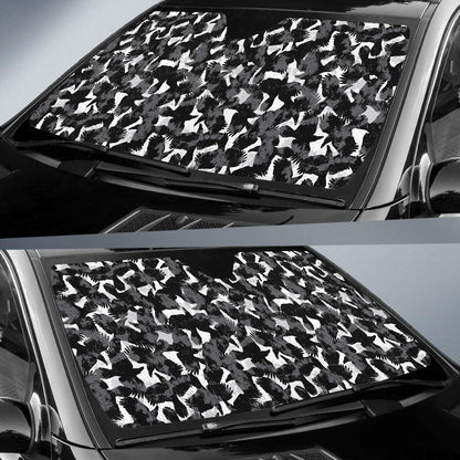 Crow Pattern Print Design 01 Car Sun Shade-JORJUNE.COM