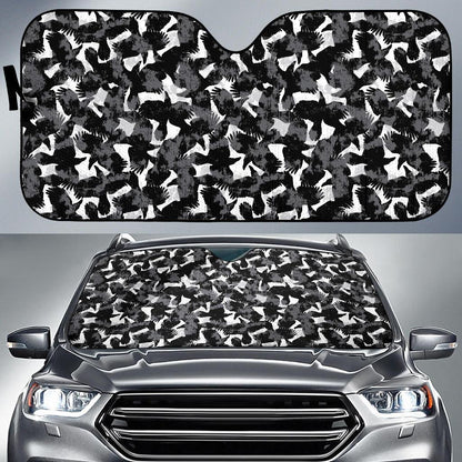 Crow Pattern Print Design 01 Car Sun Shade-JORJUNE.COM
