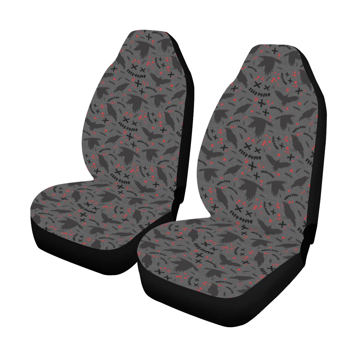 Crow Pattern Print Design 02 Car Seat Covers (Set of 2)-JORJUNE.COM