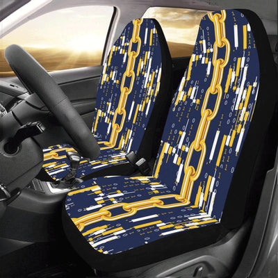 Cryptocurrency Chain Pattern Print Design 03 Car Seat Covers (Set of 2)-JORJUNE.COM