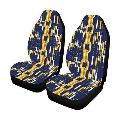 Cryptocurrency Chain Pattern Print Design 03 Car Seat Covers (Set of 2)-JORJUNE.COM