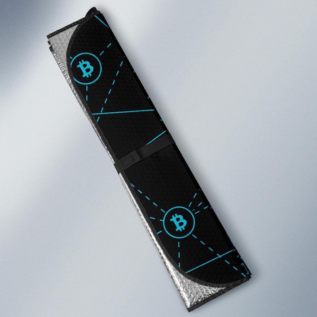 Cryptocurrency Pattern Print Design 01 Car Sun Shade-JORJUNE.COM