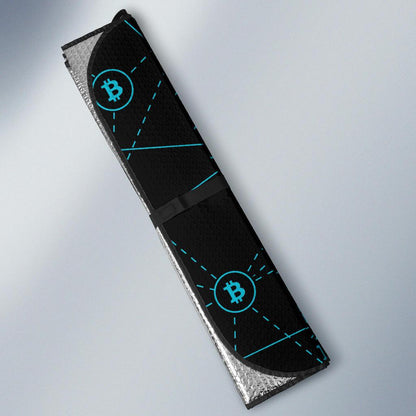Cryptocurrency Pattern Print Design 01 Car Sun Shade-JORJUNE.COM