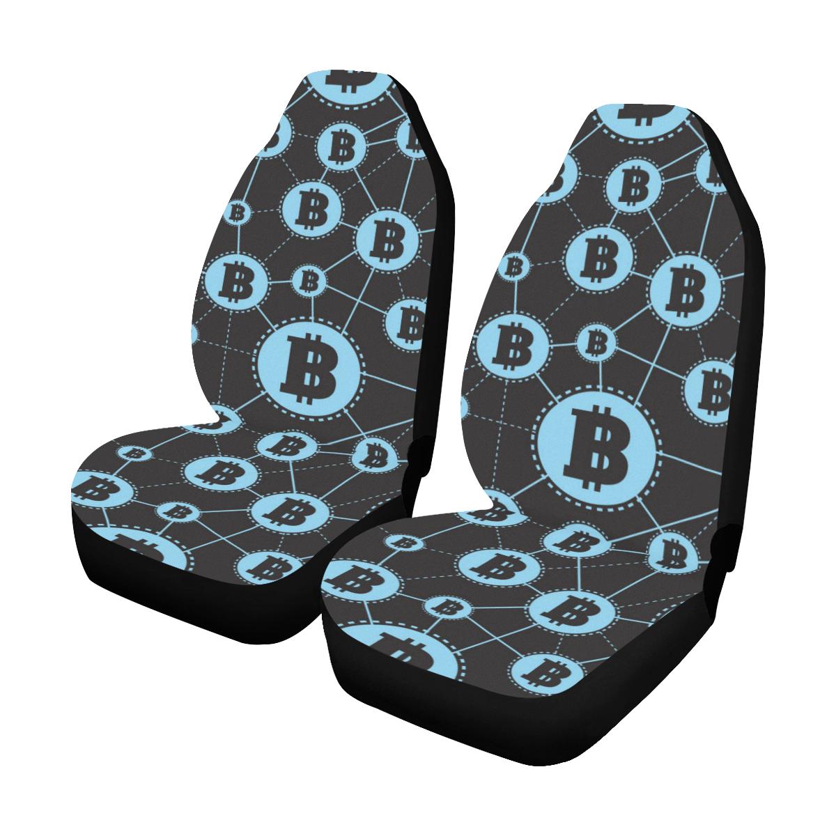 Cryptocurrency Pattern Print Design 02 Car Seat Covers (Set of 2)-JORJUNE.COM