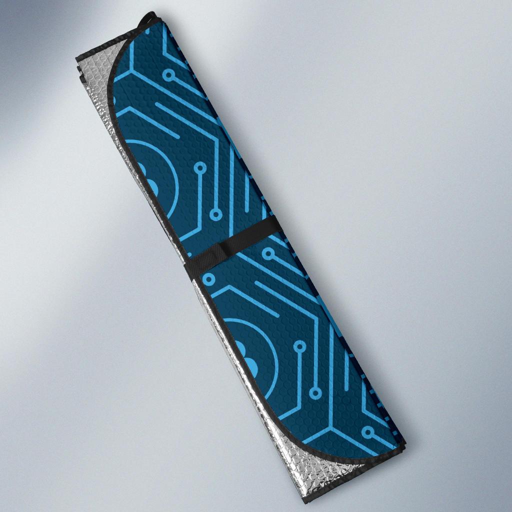 Cryptocurrency Pattern Print Design 04 Car Sun Shade-JORJUNE.COM