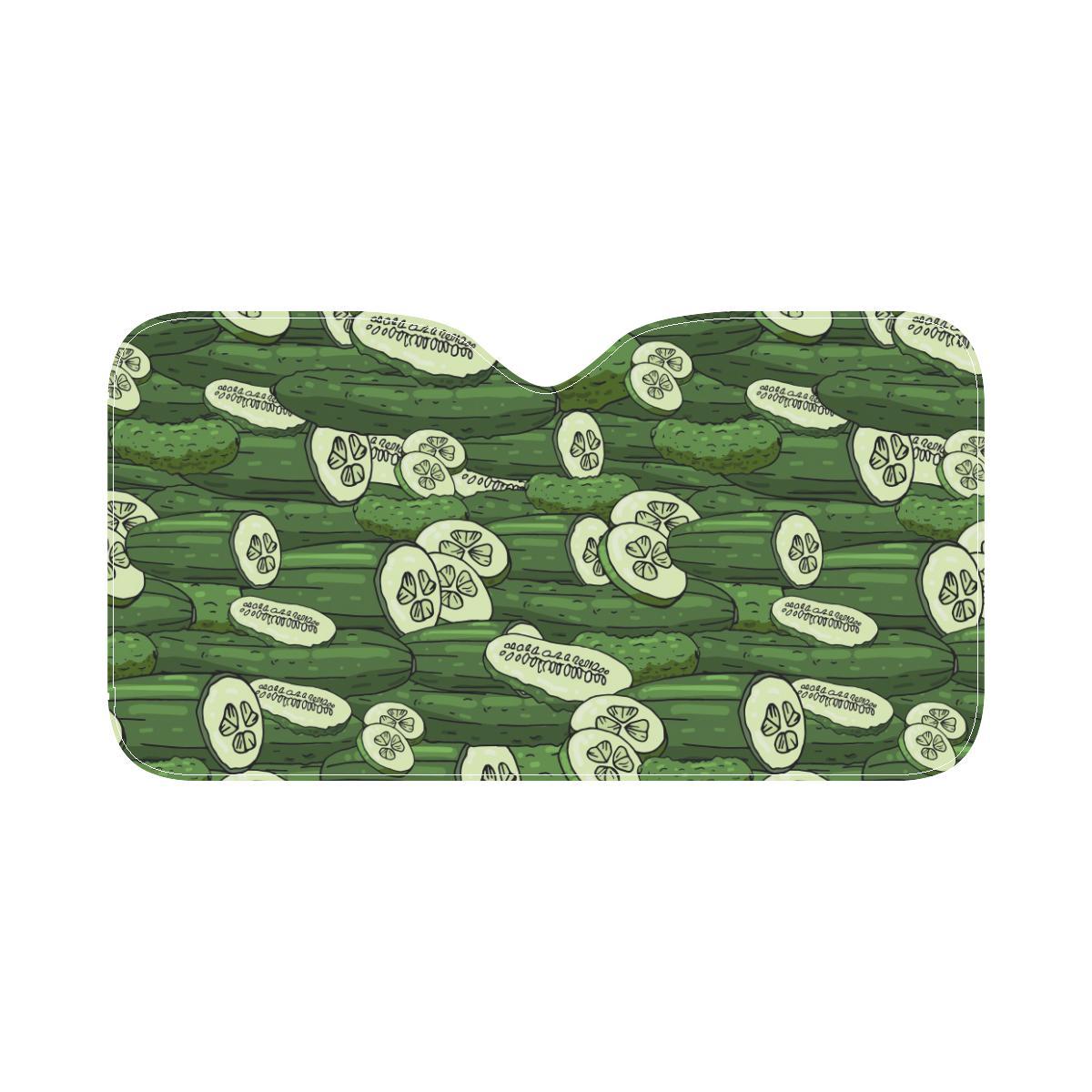 Cucumber Pattern Print Design CC01 Car Sun Shade-JorJune