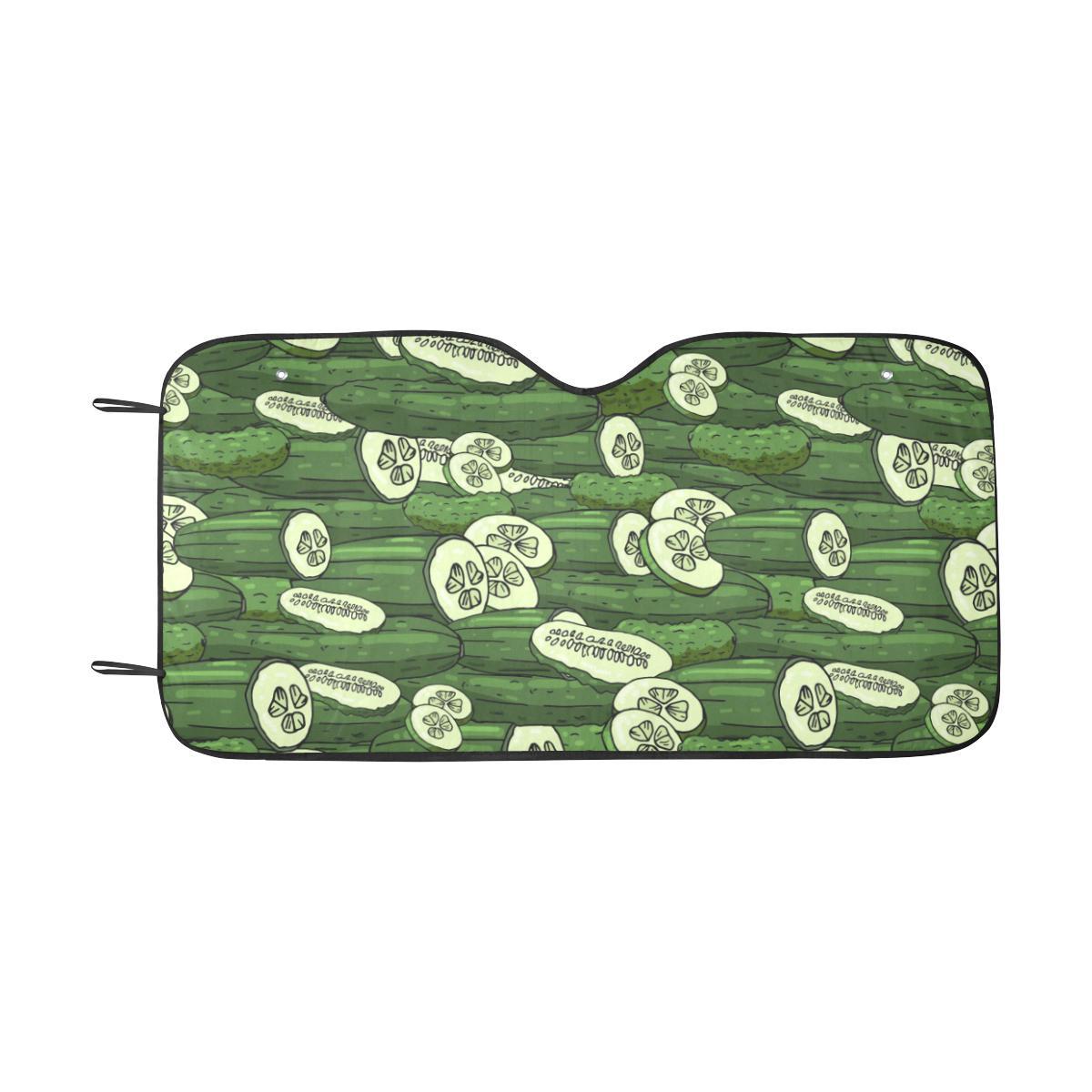 Cucumber Pattern Print Design CC01 Car Sun Shade-JorJune