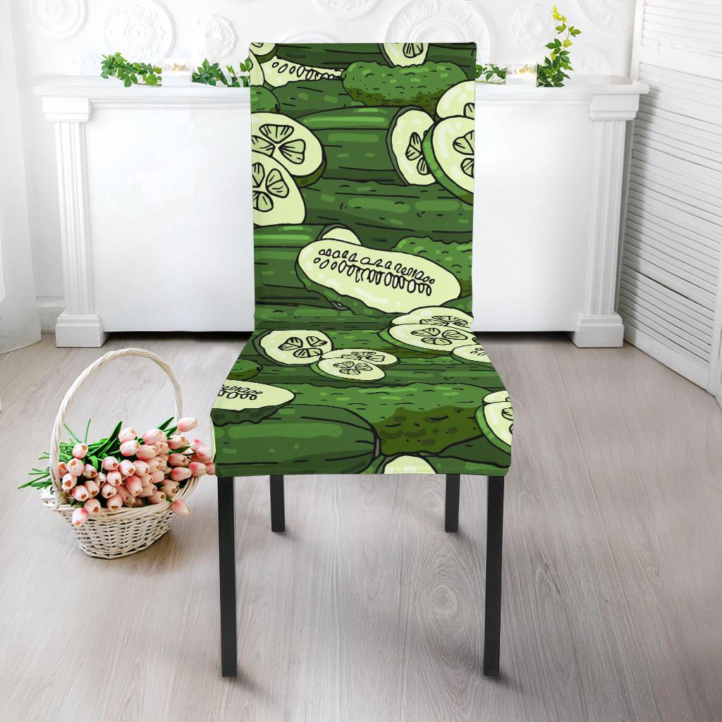 Cucumber Pattern Print Design CC01 Dining Chair Slipcover-JORJUNE.COM