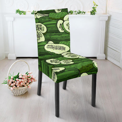 Cucumber Pattern Print Design CC01 Dining Chair Slipcover-JORJUNE.COM